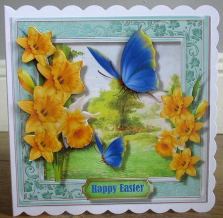 8x8 Mini Kit Lovely Dancing Dafodills and Butterfly's  by Johanna Lambert