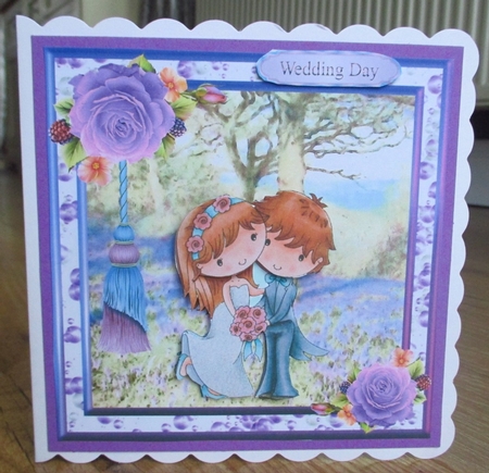 Wedding Couple 8x8 Mini Kit & Decoupage by Johanna Lambert