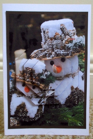 Christmas Snowmen Family Octagon Pyramid by Johanna Lambert