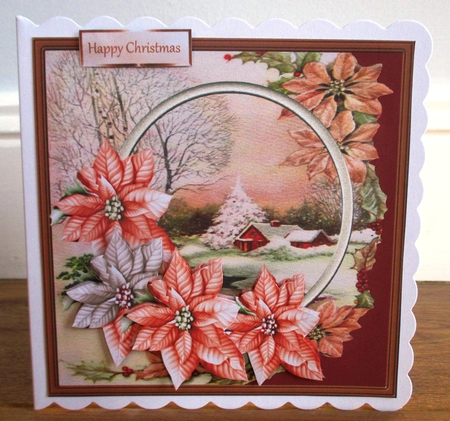 House and Snow Scene Card with Decoupage by Johanna Lambert