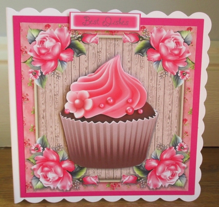 Scrummy Pink Cupcake 8x8 Mini Kit by Johanna Lambert