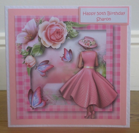 Floral & Flutters - Pink Beauty 8x8 Quick Topper by Johanna Lambert