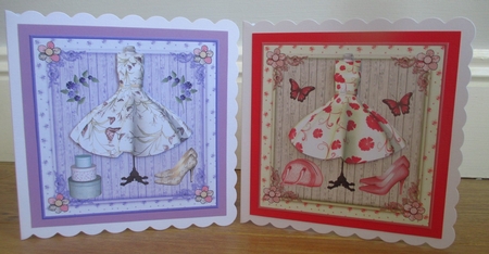 Pretty Dresses Decoupage Toppers by Johanna Lambert