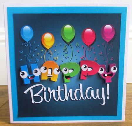 Birthday Cartoon Card Front / Topper by Johanna Lambert
