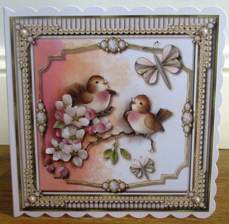 Birds, Butterflies & Blossoms Card Topper by Johanna Lambert