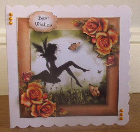 Full Moon Fae & Autumn Roses 8x8 by Johanna Lambert