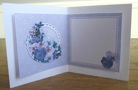 6x6 A Touch of Elegance Spring Flowers and Butterfly  matching insert by Johanna Lambert