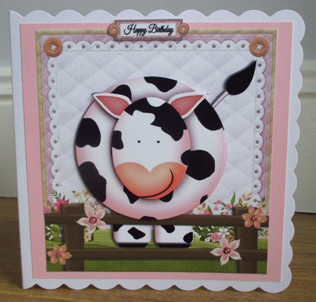 Cheerful Cow 8x8 Mini Kit by Johanna Lambert