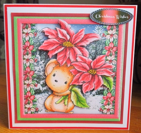 8x8 Mini Kit, Poinsettia Mouse by Johanna Lambert