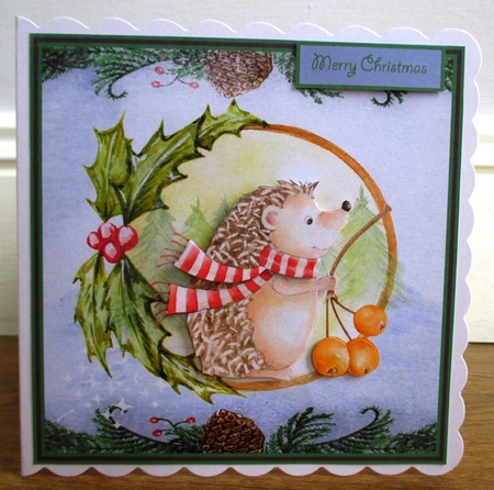 Christmas hedgehog by Johanna Lambert