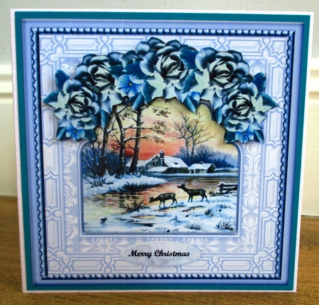 Vintage Winter View & Frozen Roses Mini Kit Christmas by Johanna Lambert