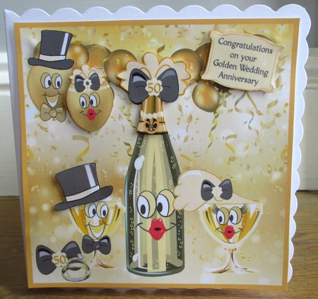 Cheers on your Golden wedding Anniversary by Johanna Lambert
