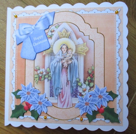 Mother Mary Happy Christmas 8x8inch Step by Step by Johanna Lambert
