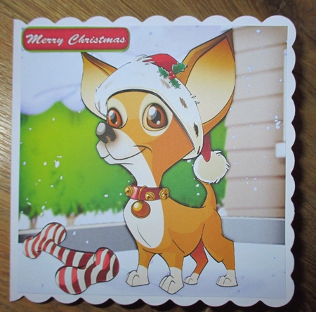 Chihuahua Christmas 8x8 Quick Card by Johanna Lambert