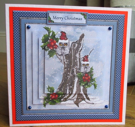 Christmas Owls & Holly Mini Kit by Johanna Lambert