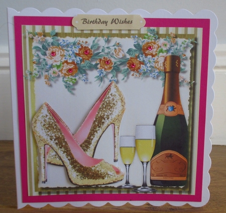 Golden shoes and Champagne by Johanna Lambert
