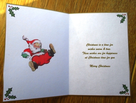 Santa Is Here Christmas Insert by Johanna Lambert