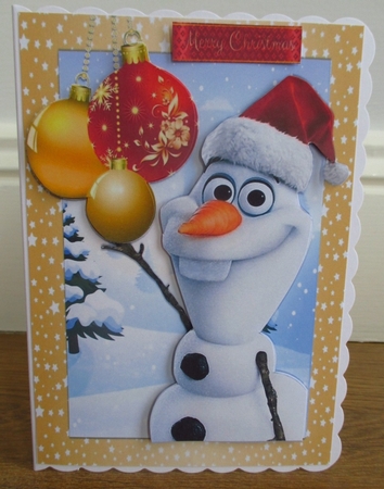 Cheeky Snowman With Baubles by Johanna Lambert