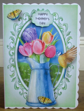 Mothers Day Tulips & Butterflies A5 by Johanna Lambert
