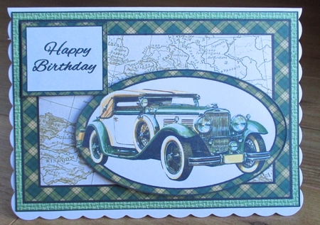 Vintage green Car by Johanna Lambert