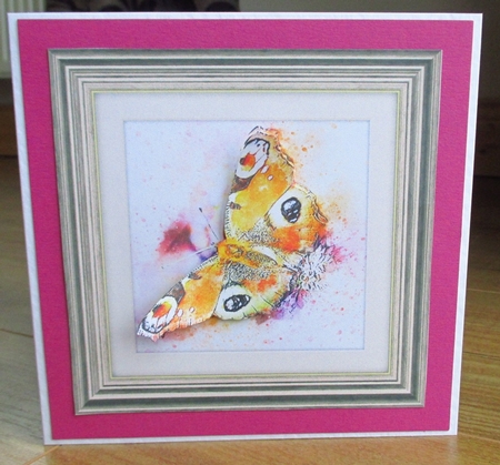 Butterfly 1 8x8 Card Front / Topper by Johanna Lambert