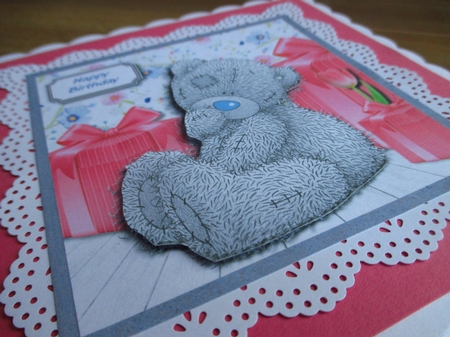 Tatty teddy with gifts by Johanna Lambert