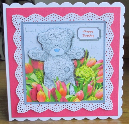 Tiptoe through the tulips Tatty teddy by Johanna Lambert