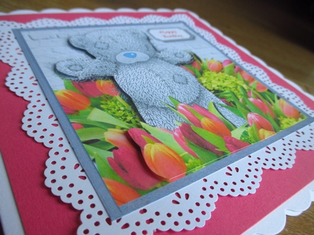Tiptoe through the tulips Tatty teddy by Johanna Lambert