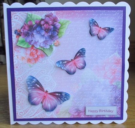 Hydrangeas and Butterflies by Johanna Lambert