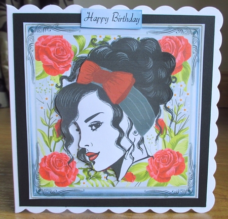 Beautiful Pin Up Girl 8x8 by Johanna Lambert