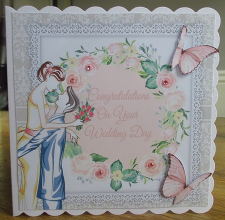 Congratulations On Your Wedding Day Couple 3 8x8 by Johanna Lambert