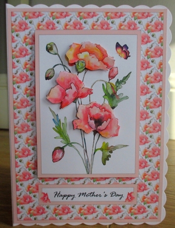 Watercolor Poppies Birthday Topper by Johanna Lambert