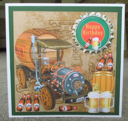 Age 50/60 beer themed card front by Johanna Lambert