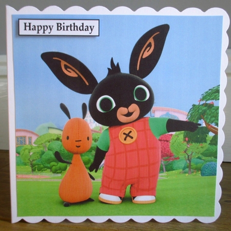 Bing Bunny 3 8x8 Birthday Card by Johanna Lambert