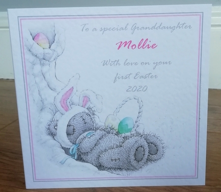 Tatty Teddy Easter 8x8 Quick Card by Johanna Lambert