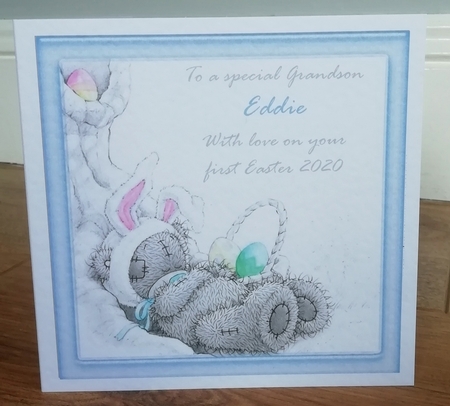 Tatty Teddy Easter 8x8 Quick Card by Johanna Lambert