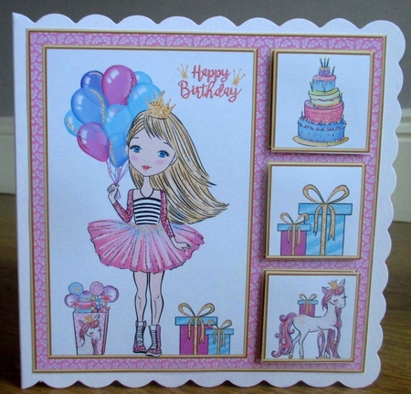 Little Princess Birthday Topper (Light Hair Color) by Johanna Lambert