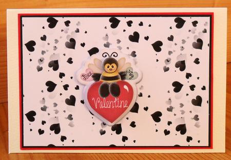 Bee My Valentine Card Front by Johanna Lambert