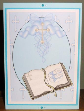 A4 Aprox Baby Boy Christening Topper by Johanna Lambert