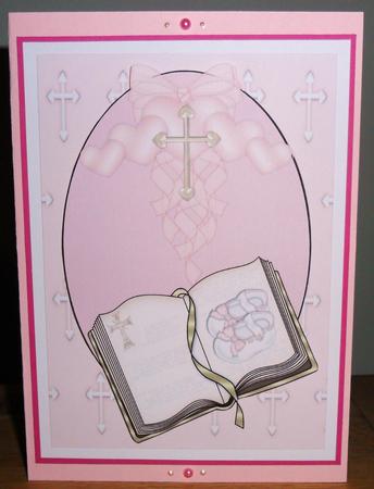 A4 Aprox Girl Christening Topper by Johanna Lambert