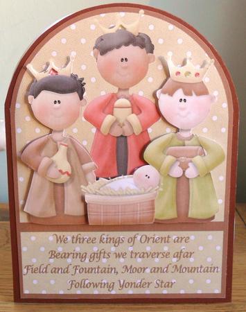 Three Kings Hymm Over the Edge Card by Johanna Lambert