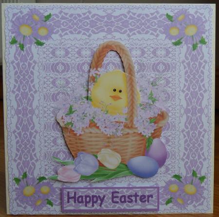 Chick in a Basket in a Lace Frame Step by Step by Johanna Lambert