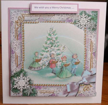 Carol Singers Snow One Edge Round Bottom Stacker by Johanna Lambert