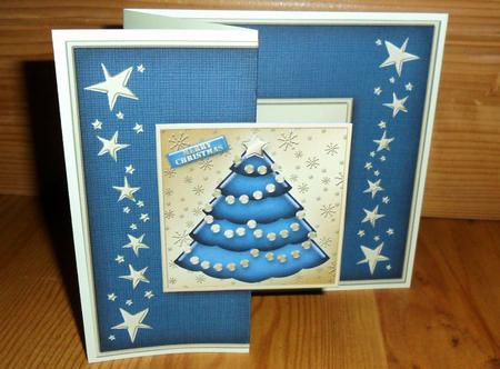 Xmas Tree No-hole Fold Back Card by Johanna Lambert