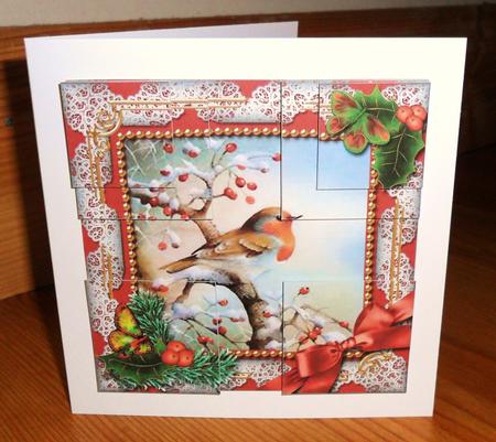 Robin 1 Holly All 4 Corner Stacker Card Front by Johanna Lambert