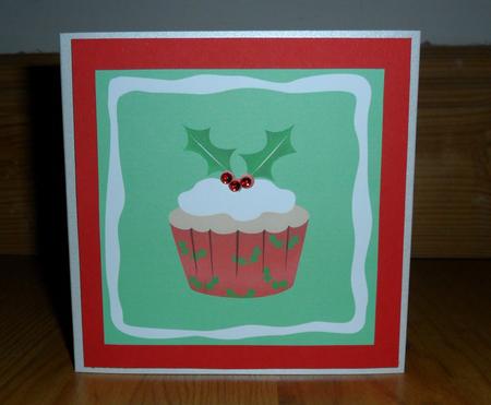Christmas Cupcake All 4 Corner Stacker Card Front by Johanna Lambert