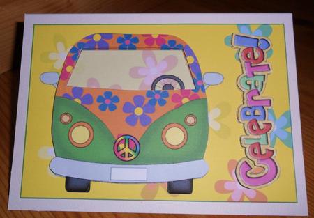 Green and Orange Camper Van by Johanna Lambert