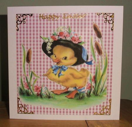 Easter Chick - Card Front + Decoupage by Johanna Lambert