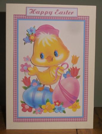 Springtime Easter Chick - Decoupage Card by Johanna Lambert