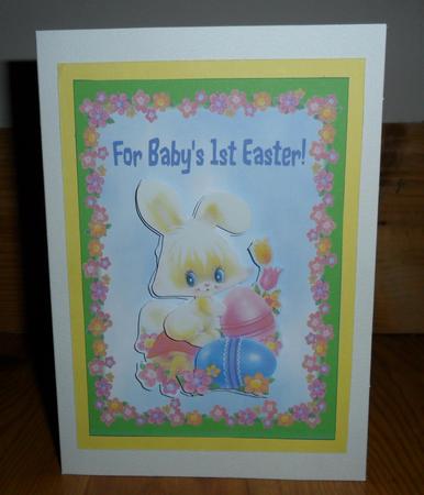 Baby's 1st Easter - Card Front with Decoupage by Johanna Lambert